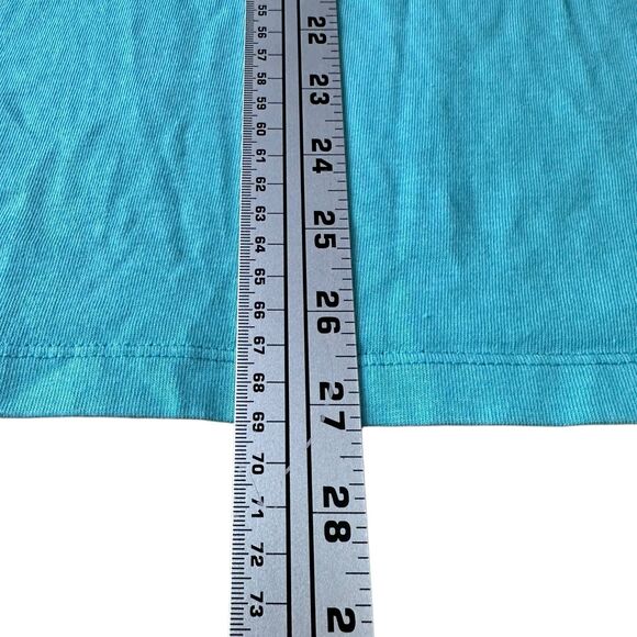 Todd Snyder T-Shirt Men’s Large Aqua Blue Stripe Crew Neck Pullover 100% Cotton - Picture 9 of 9